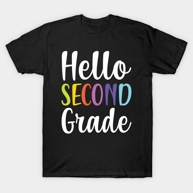 Hello Second Grade 2nd Grade Student T-Shirt by JaiStore